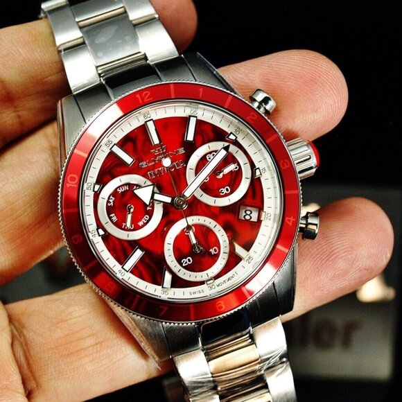 Invicta Men New Pro Diver Red Men\'s Swiss 41mm Watch